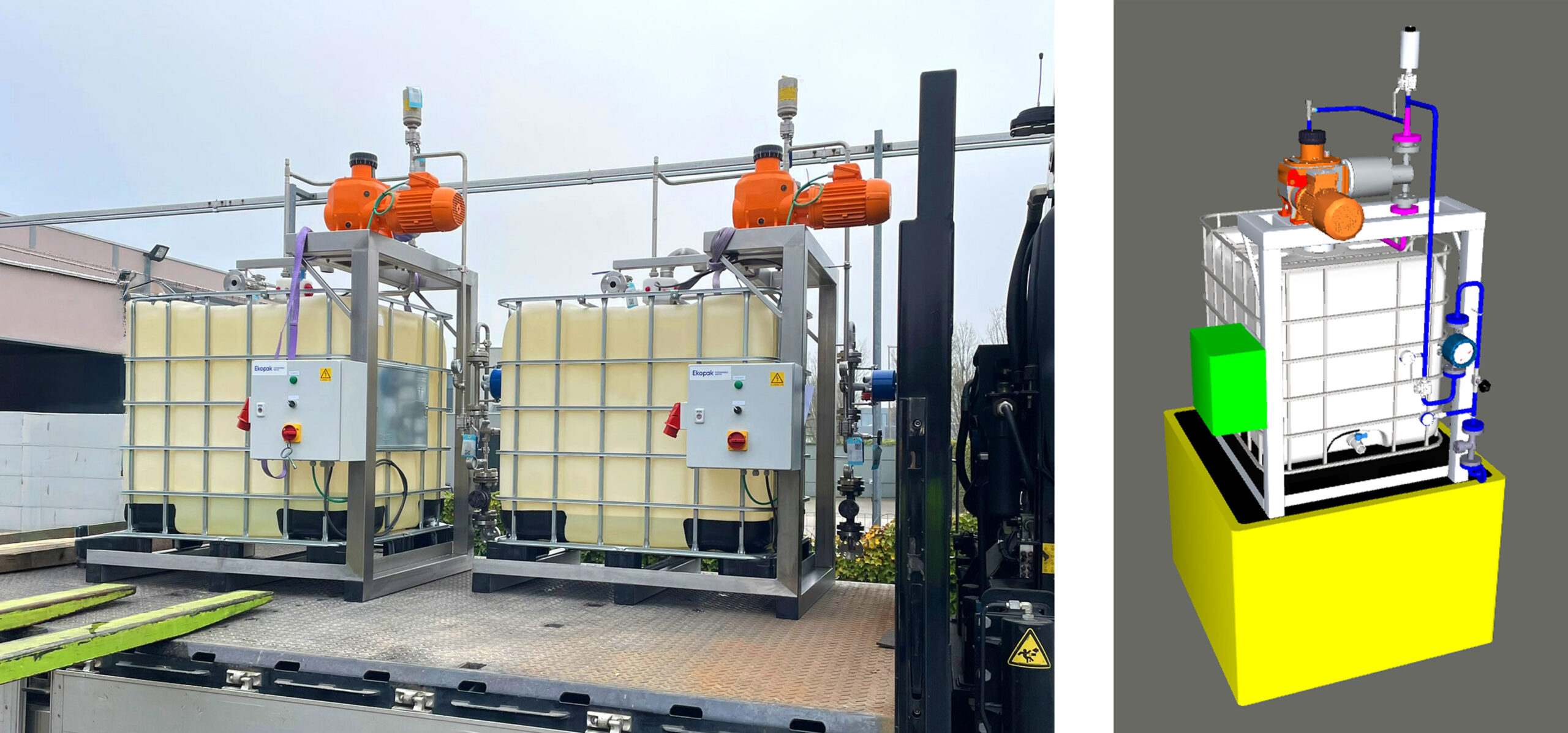 Two dosing units