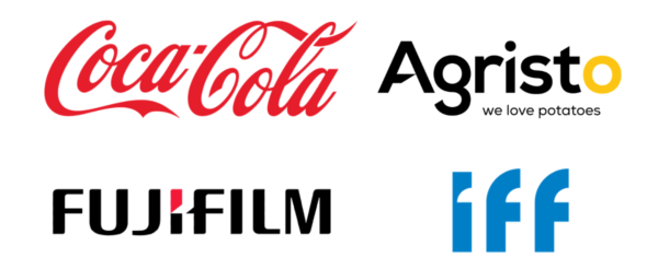 Logo's: Coca Cola, Agristo, Fujifilm, IFF