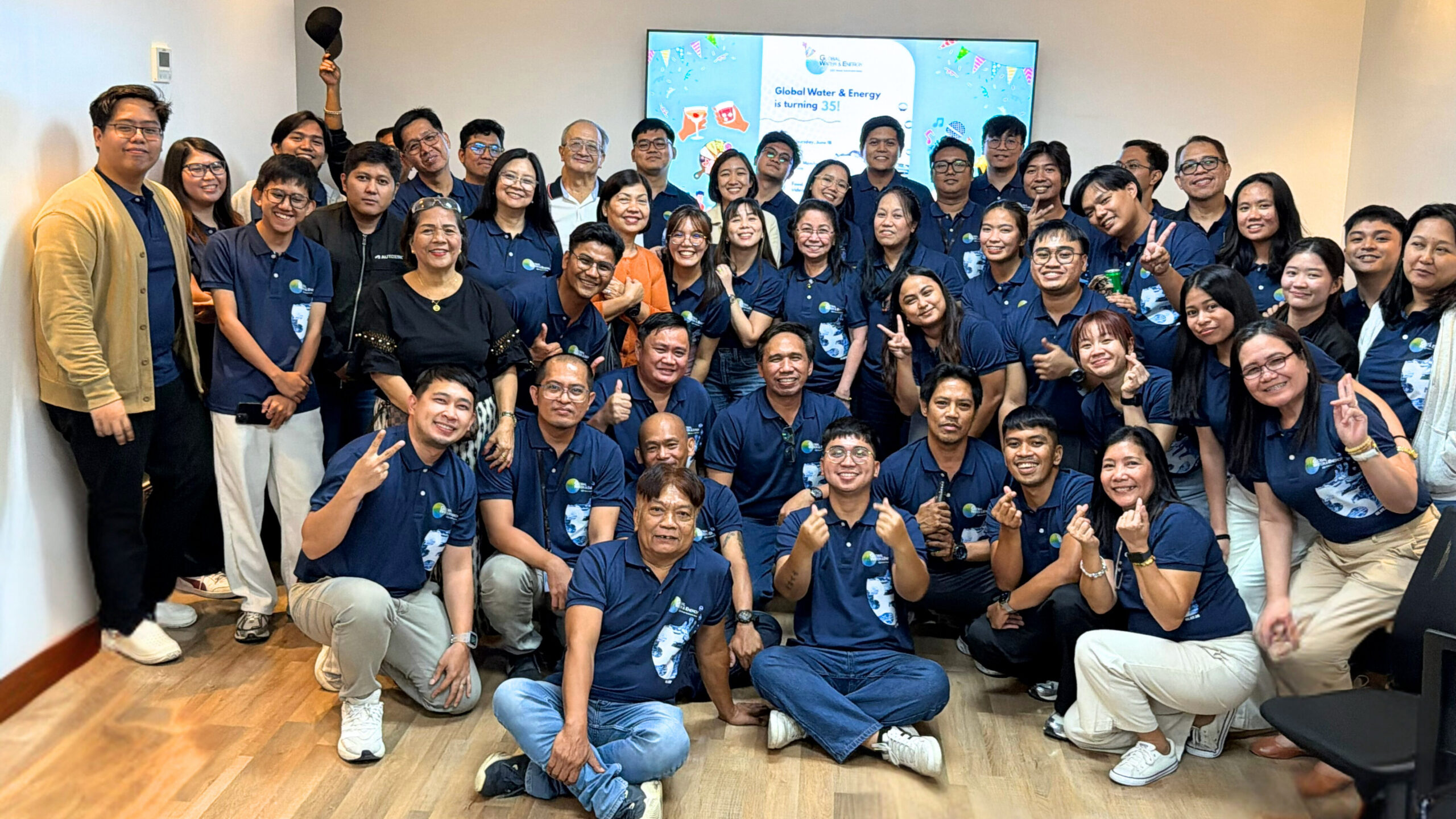 Team Global Water & Energy Manila for 35 years of Global Water & Energy (GWE).